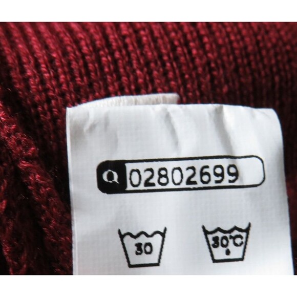 Halara Vest Burgundy Sweater Knit Button Up Halter Neck Top Size Large 12-14 - Picture 9 of 11